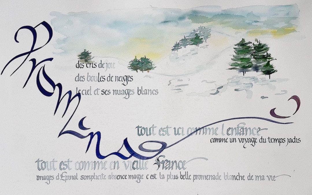 Journal calligraphique n°4 – Promenade blanche de vieille France d’Elodie Santos